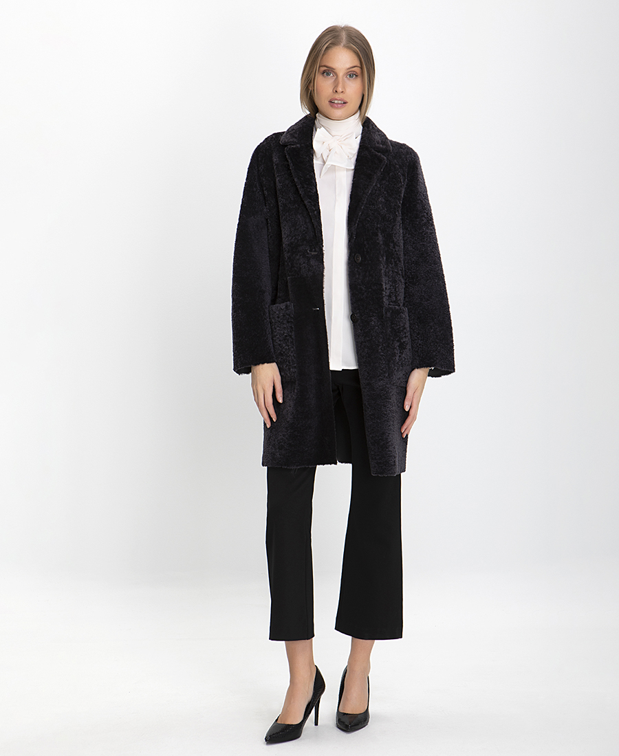 Παλτό Merinillo Alba Nappa Διπλής Όψης σε Γκρι φωτογραφία