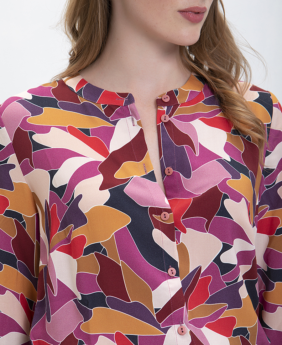 Printed Πουκάμισο σε Κόκκινο Εμπριμέ φωτογραφία