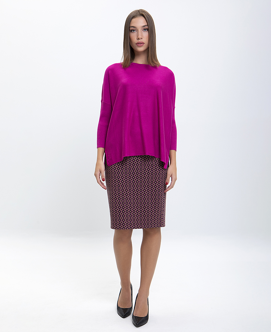 Πλεκτό Πουλόβερ σε Φούξια φωτογραφία