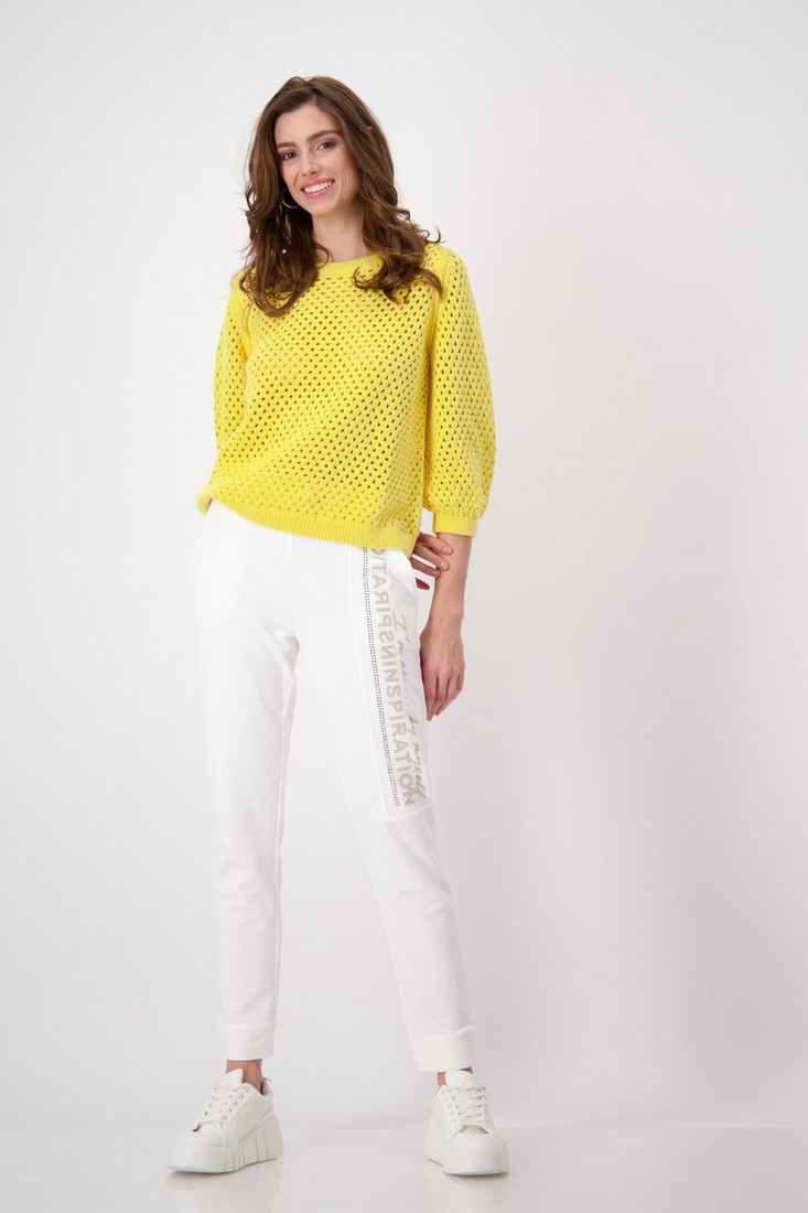 Monari Πουλόβερ Ajour σε Κίτρινο φωτογραφία