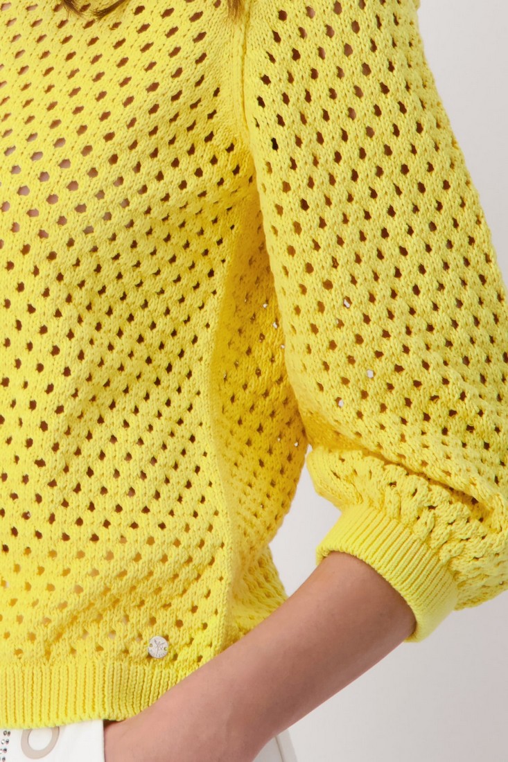 Monari Πουλόβερ Ajour σε Κίτρινο φωτογραφία