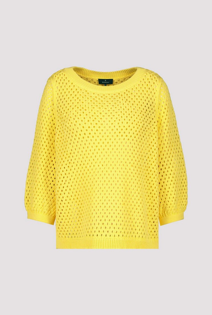 Monari Πουλόβερ Ajour σε Κίτρινο φωτογραφία