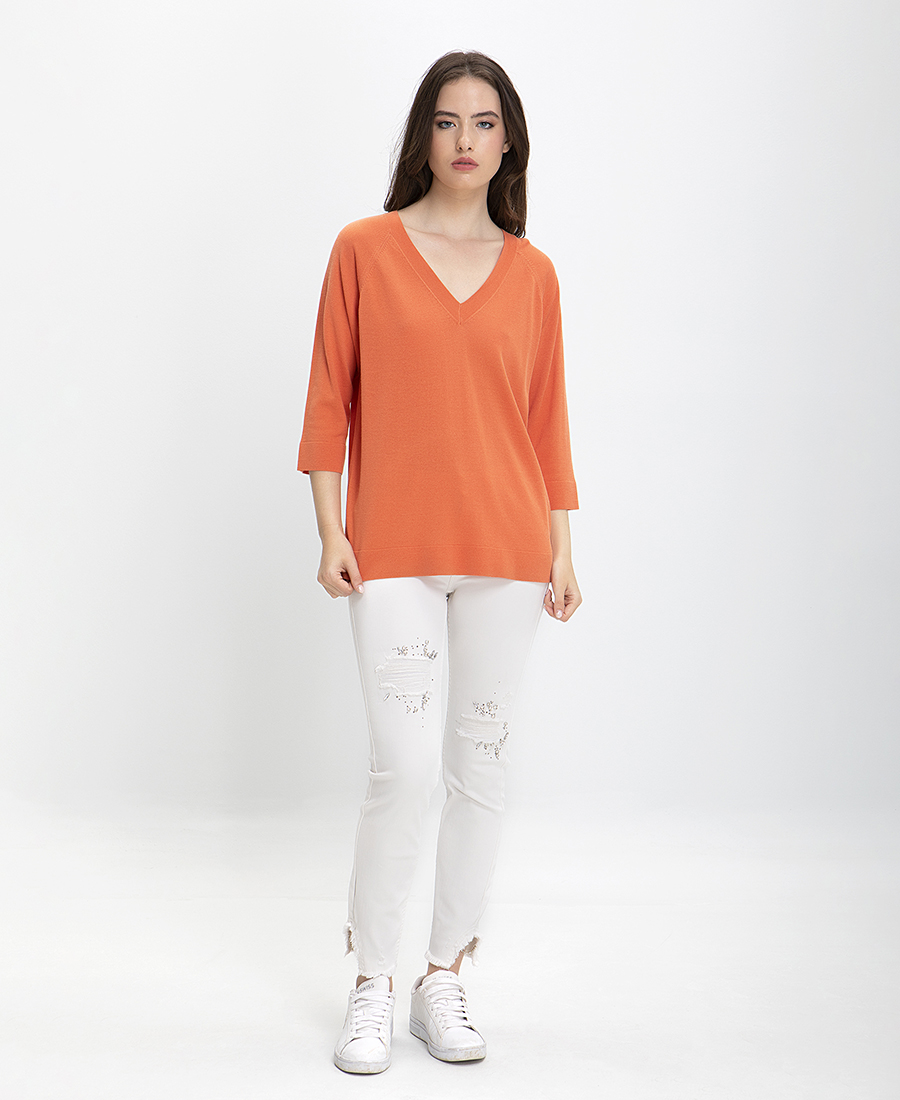 Πουλόβερ με V Λαιμόκοψη φωτογραφία