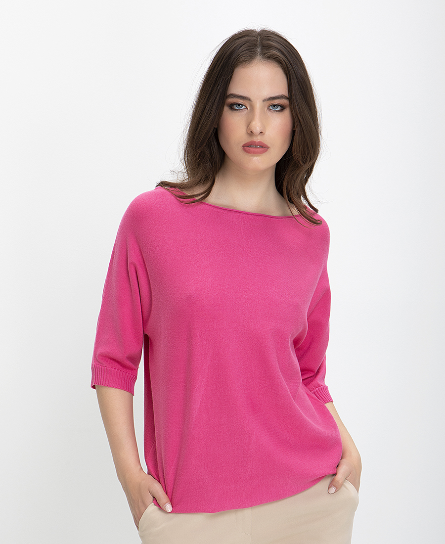 Πλεκτό Πουλόβερ Λαιμόκοψη