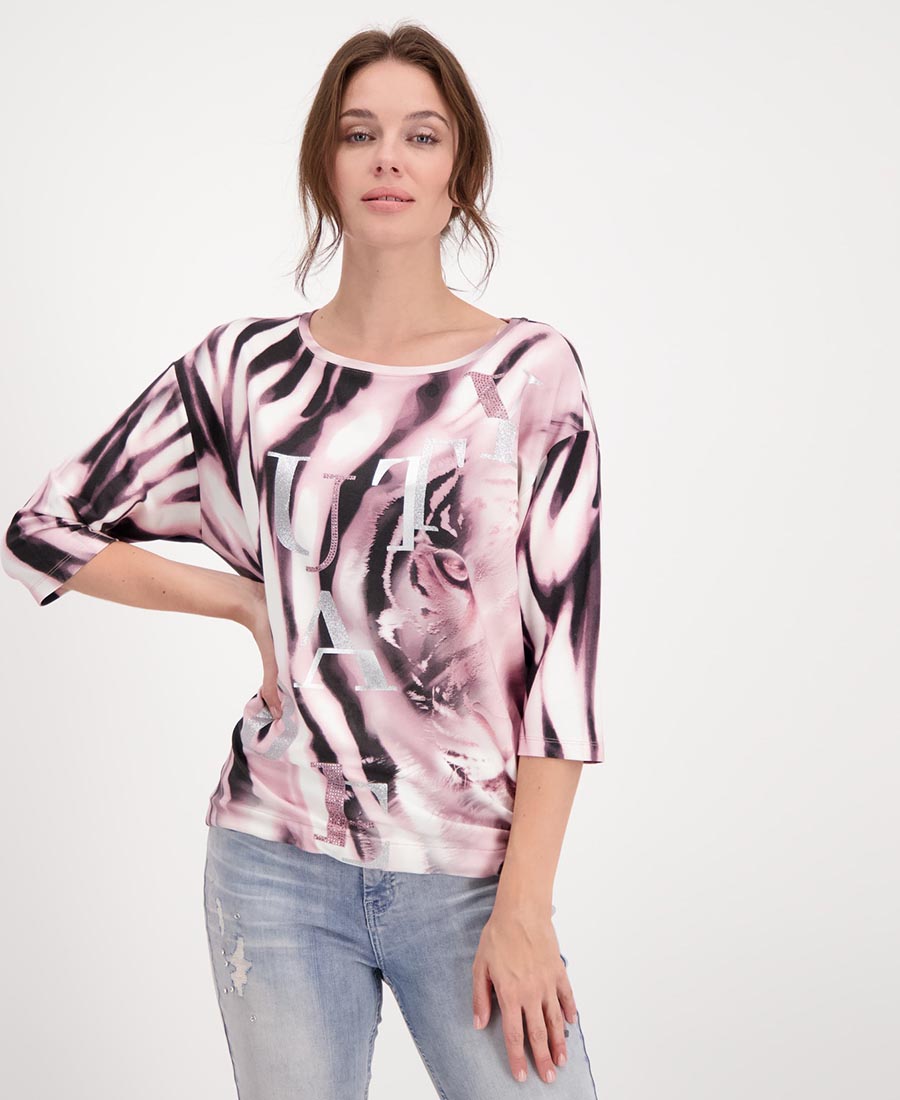 Monari Monari μπλούζα με animal print