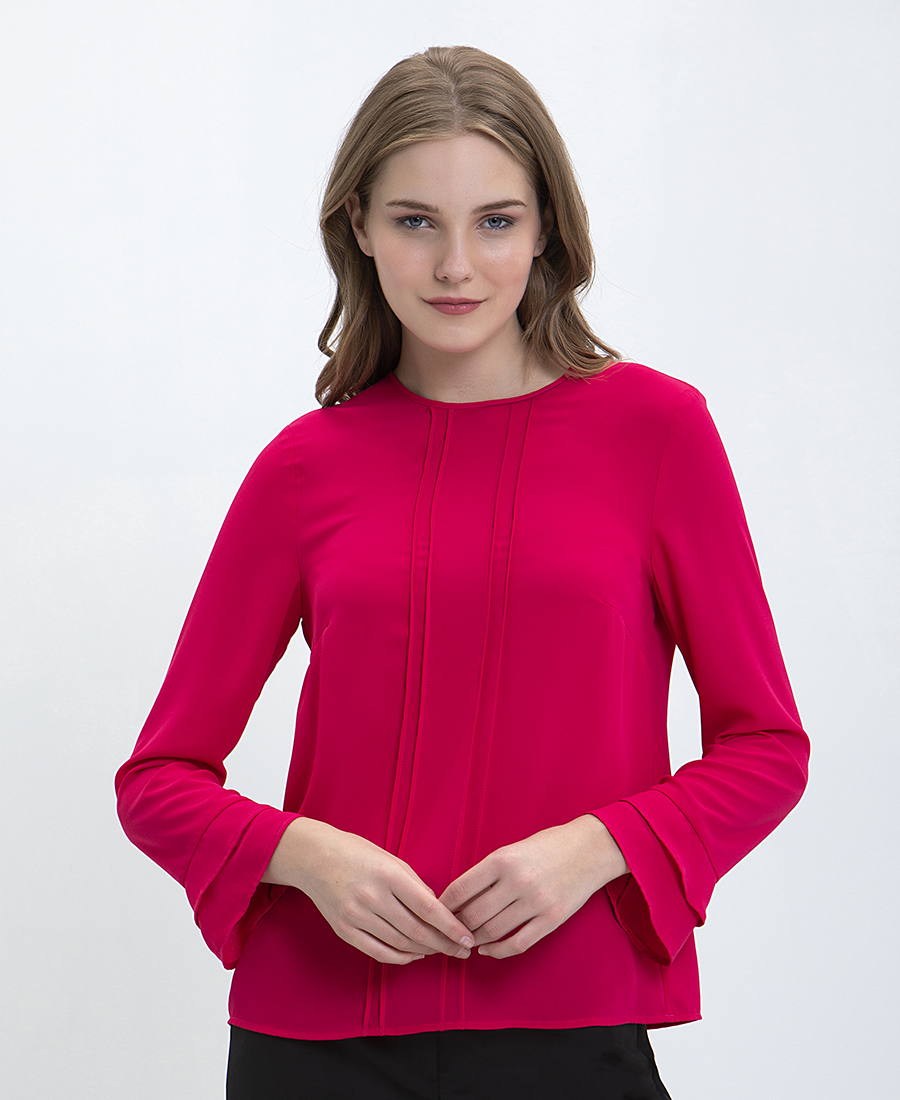 Laura Donini Μπλούζα Μονόχρωμη σε Φούξια