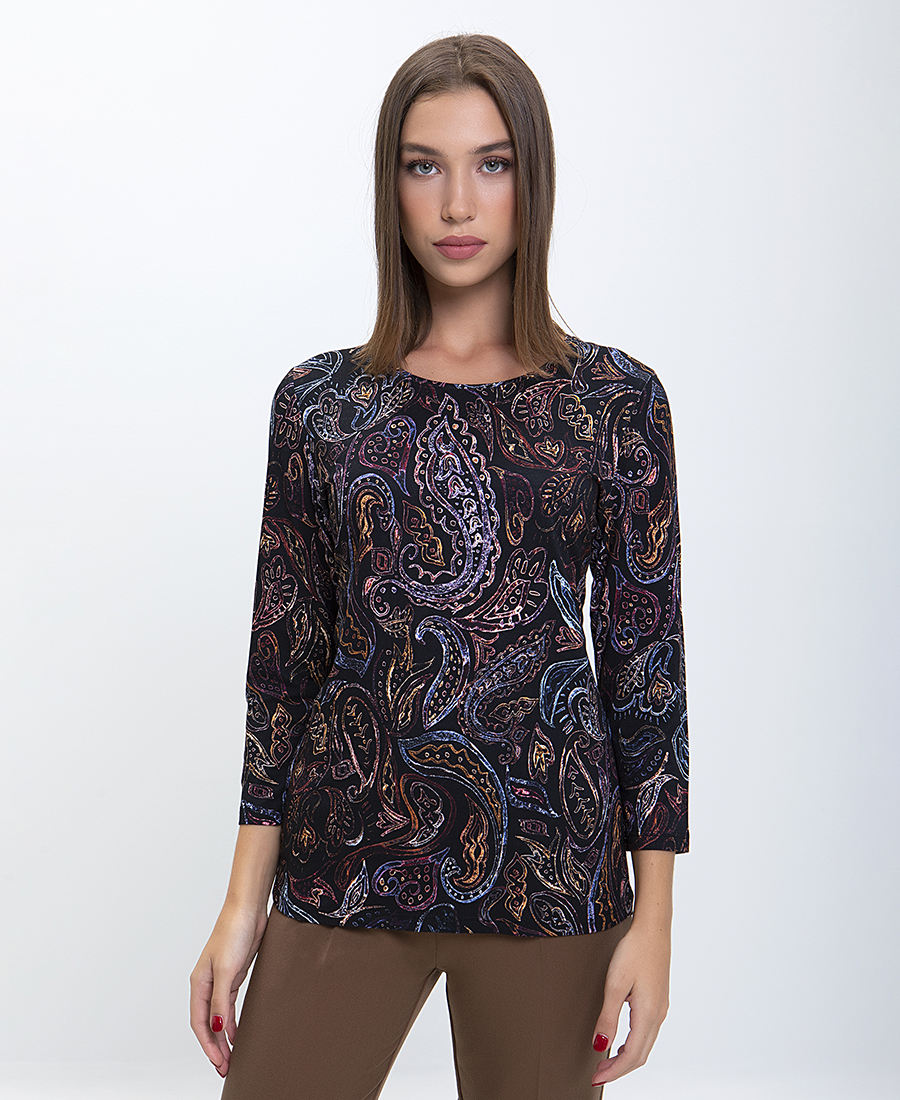 Clarina Paisley Printed Μπλούζα σε Εμπριμέ