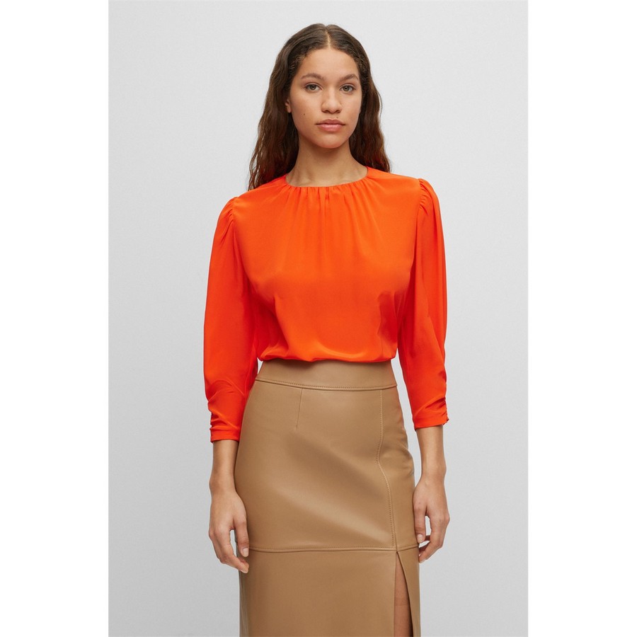 Boss Boss Μεταξωτή Μπλούζα