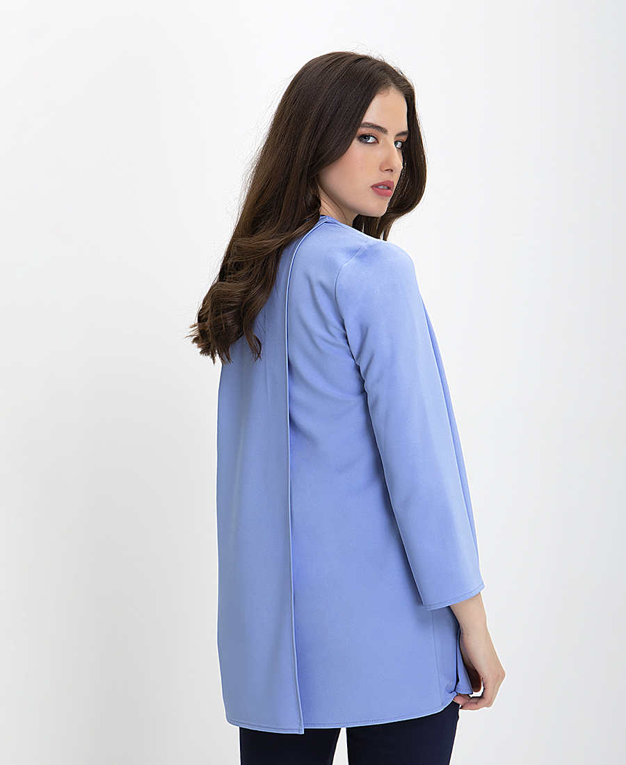Τουνίκ Ζακέτα σε Θαλασσί Σιέλ φωτογραφία
