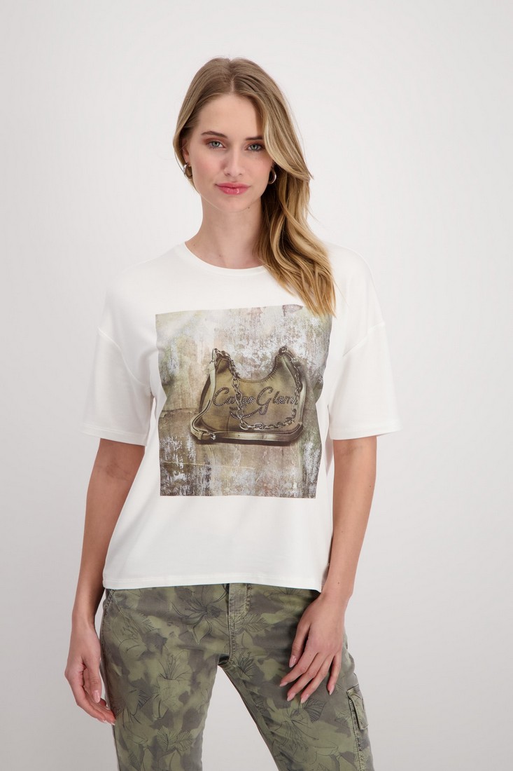 Monari Monari Printed Μπλούζα σε Ivory