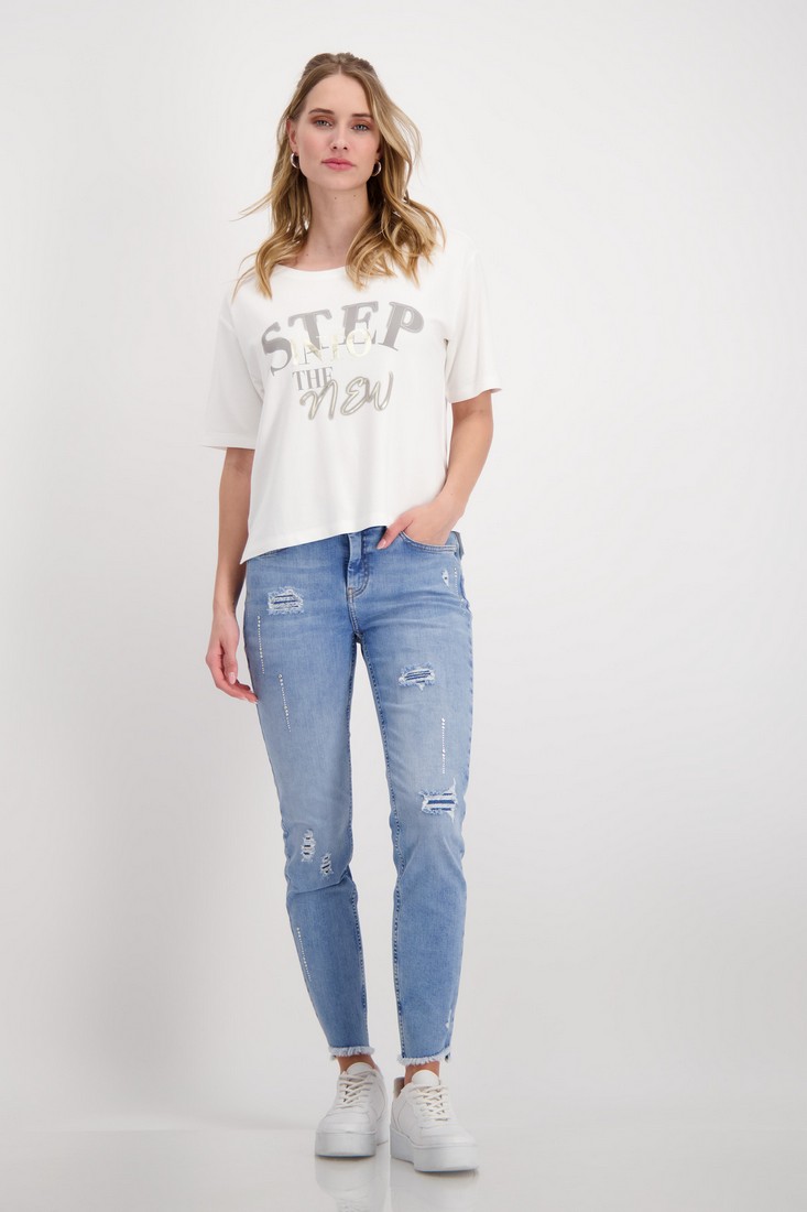 Monari Printed T-Shirt σε Ivory φωτογραφία