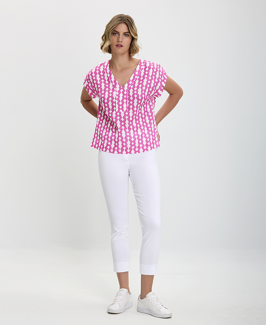 Τοπ Λινό σε Ροζ Εμπριμέ φωτογραφία