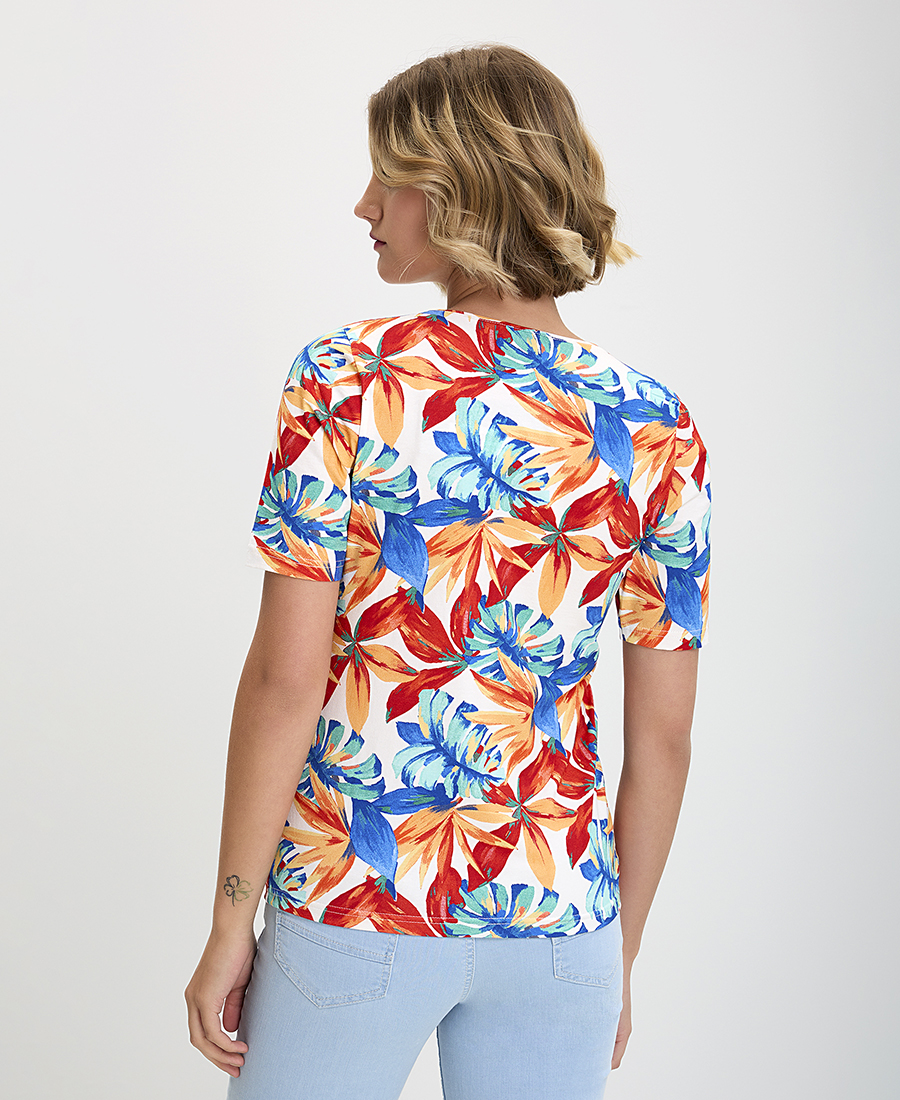 T-Shirt Floral Print σε Εμπριμέ φωτογραφία