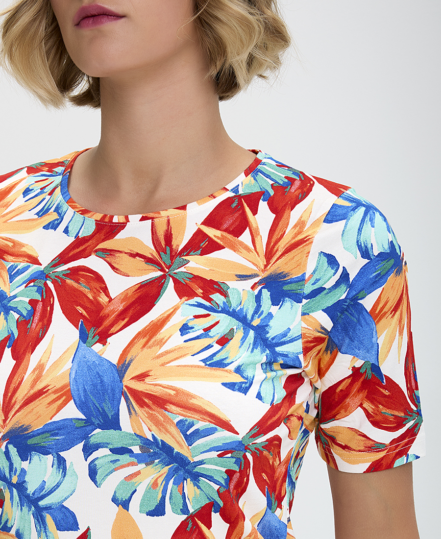 T-Shirt Floral Print σε Εμπριμέ φωτογραφία