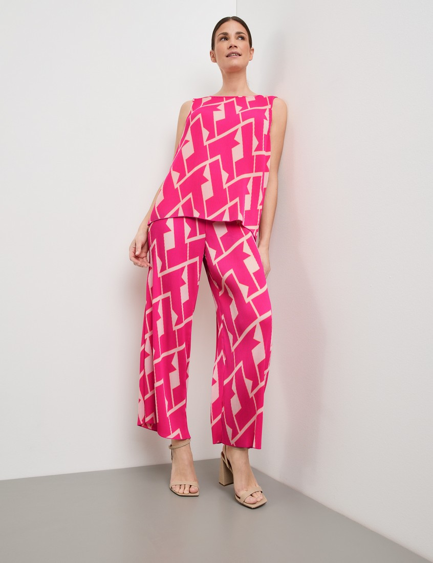 Gerry Weber Μπλούζα Πλισέ σε Ροζ Εμπριμέ φωτογραφία