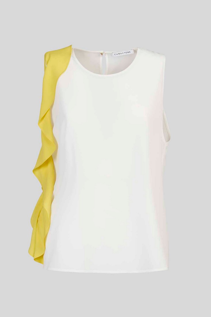 Caractere Top Crepe De Chine με Βολάν φωτογραφία