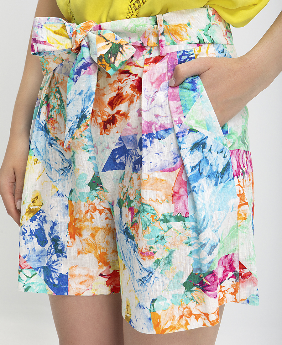 Caractere Caractere Shorts Floral σε Εμπριμέ - 4