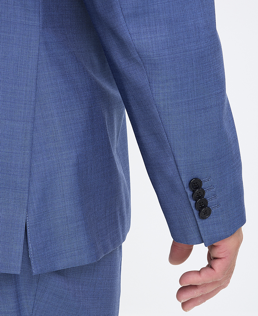 Kaiser Ηoff PLUS SIZE Ανδρικό Κοστούμι με Μικροσχέδιο Modern Fit σε Ανοιχτό Μπλέ φωτογραφία