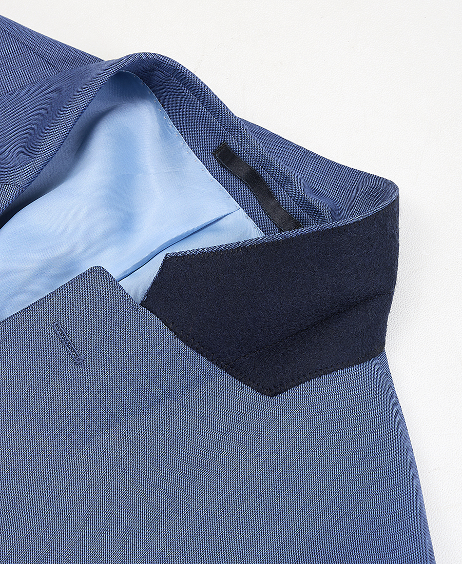 Kaiser Ηoff PLUS SIZE Ανδρικό Κοστούμι με Μικροσχέδιο Modern Fit σε Ανοιχτό Μπλέ φωτογραφία