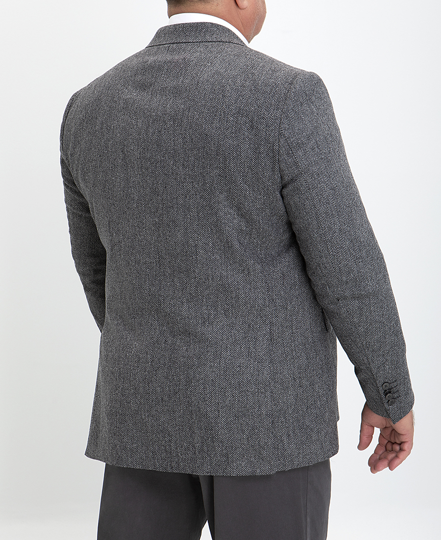 Vardas PLUS SIZE - Σακάκι Herringbone Modern Fit σε Γκρι φωτογραφία