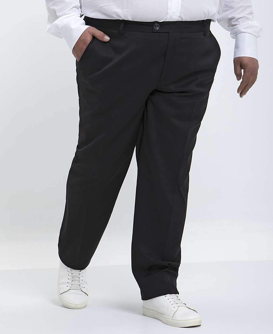Vardas Vardas PLUS SIZE - Ε-motion Παντελόνι Super 100's Modern Fit σε Μαύρο