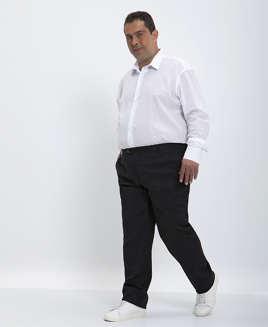 Vardas PLUS SIZE - Ε-motion Παντελόνι Super 100's Modern Fit σε Μαύρο φωτογραφία