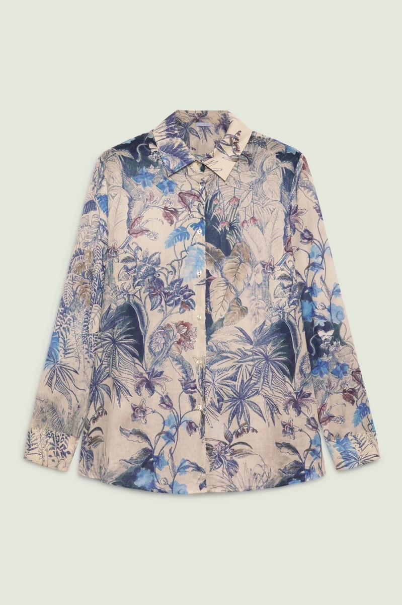 Luisa Viola Γυναικείο Πουκάμισο Βαμβακερό Με Floral Σχέδιο φωτογραφία
