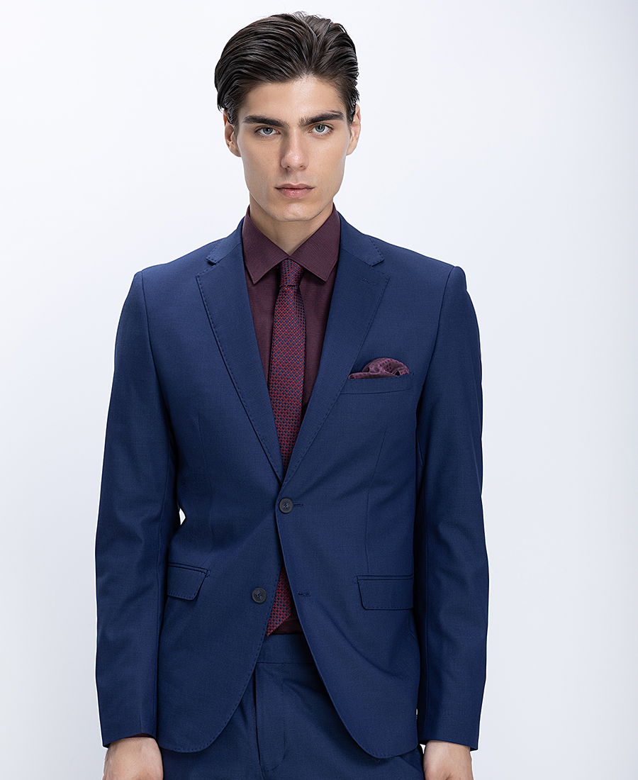 Ανδρικό Κοστούμι Slim Fit Με Κλασικό Πέτο φωτογραφία