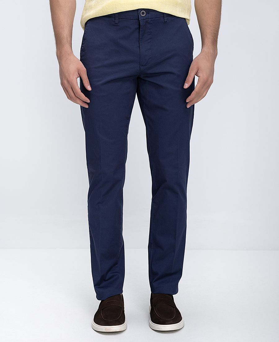 Donini Ανδρικό Παντελόνι Regular Fit Με Ελαστική Βαμβακερή Υφή Και Καθαρή Γραμμή