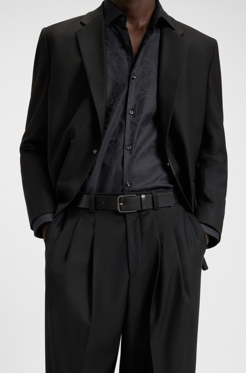 Hugo Ανδρική Ζώνη Regular Fit Δέρμα Με Μεταλλική Αγγράφρα φωτογραφία