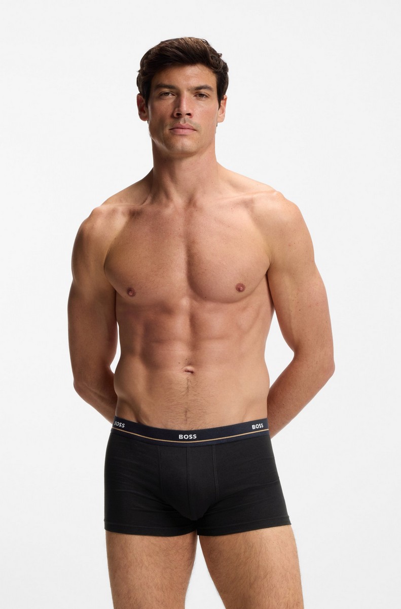 Boss Boss Ανδρικό Σετ 5 Boxer Trunks Regular Fit Με Logo Waistband