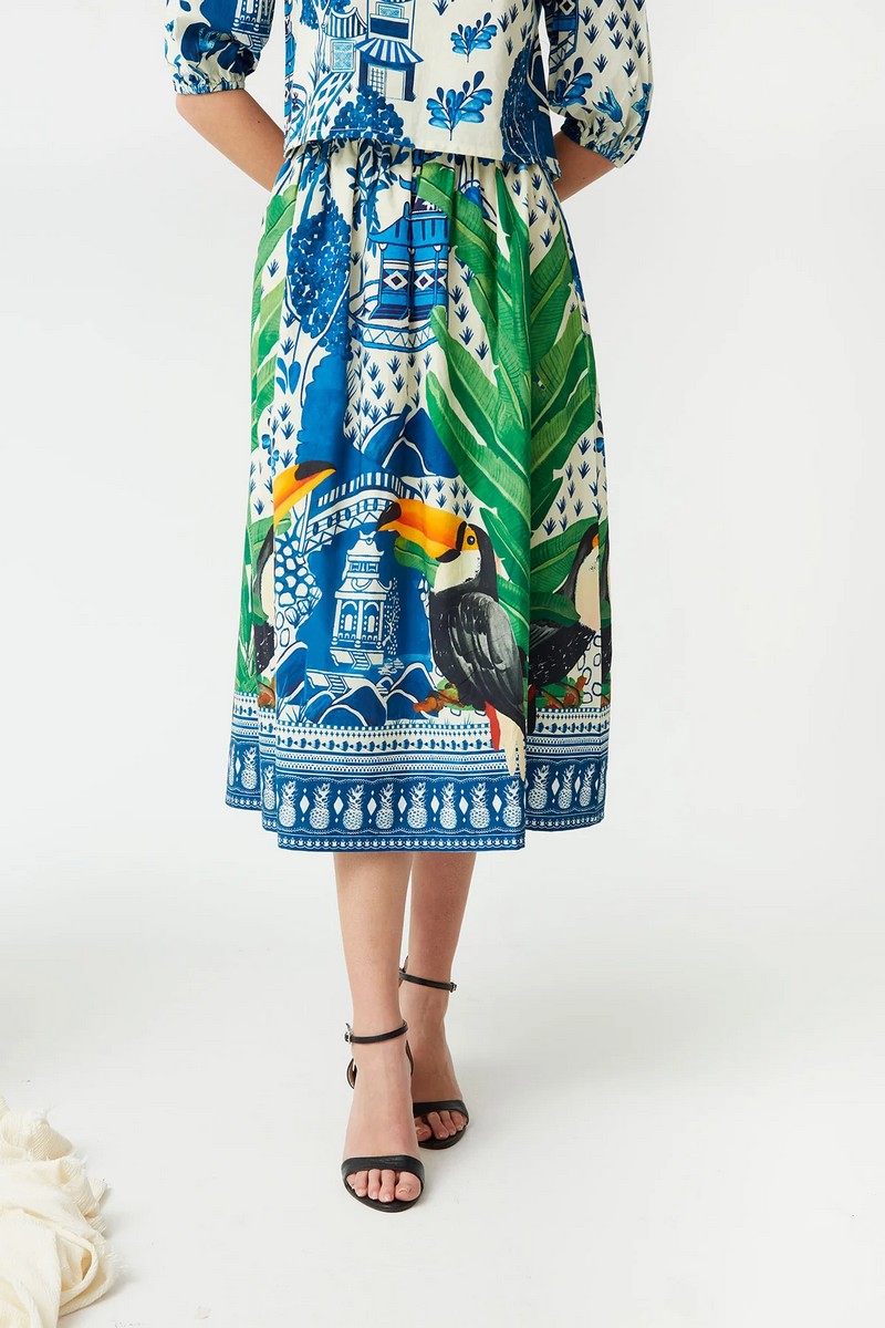 Γυναικείο Ντε-Πιες Βαμβακερό με Στάμπα Regular Fit σε Εμπριμέ φωτογραφία