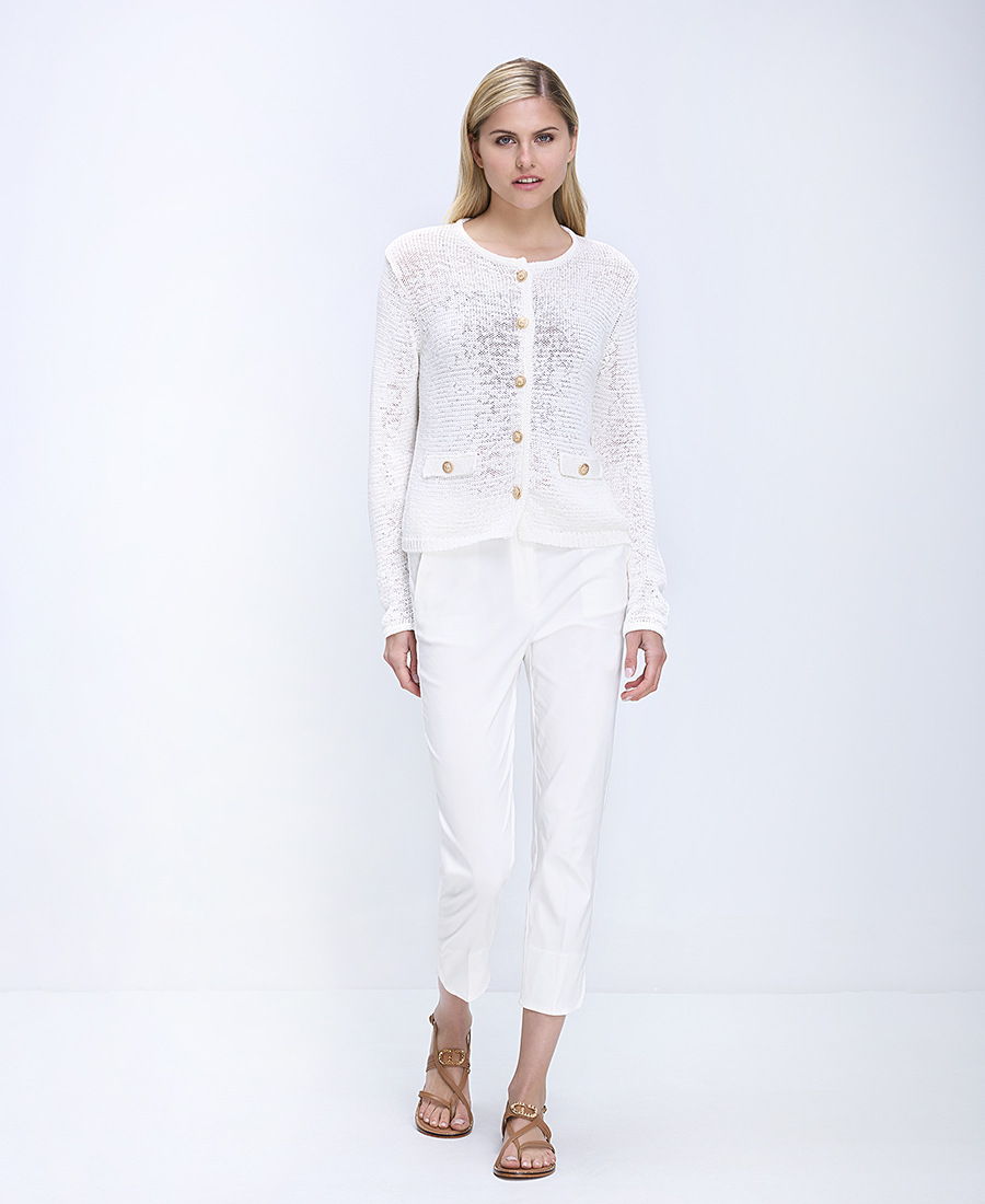 Laura Donini Γυναικείο Παντελόνι Cropped Slim Fit
