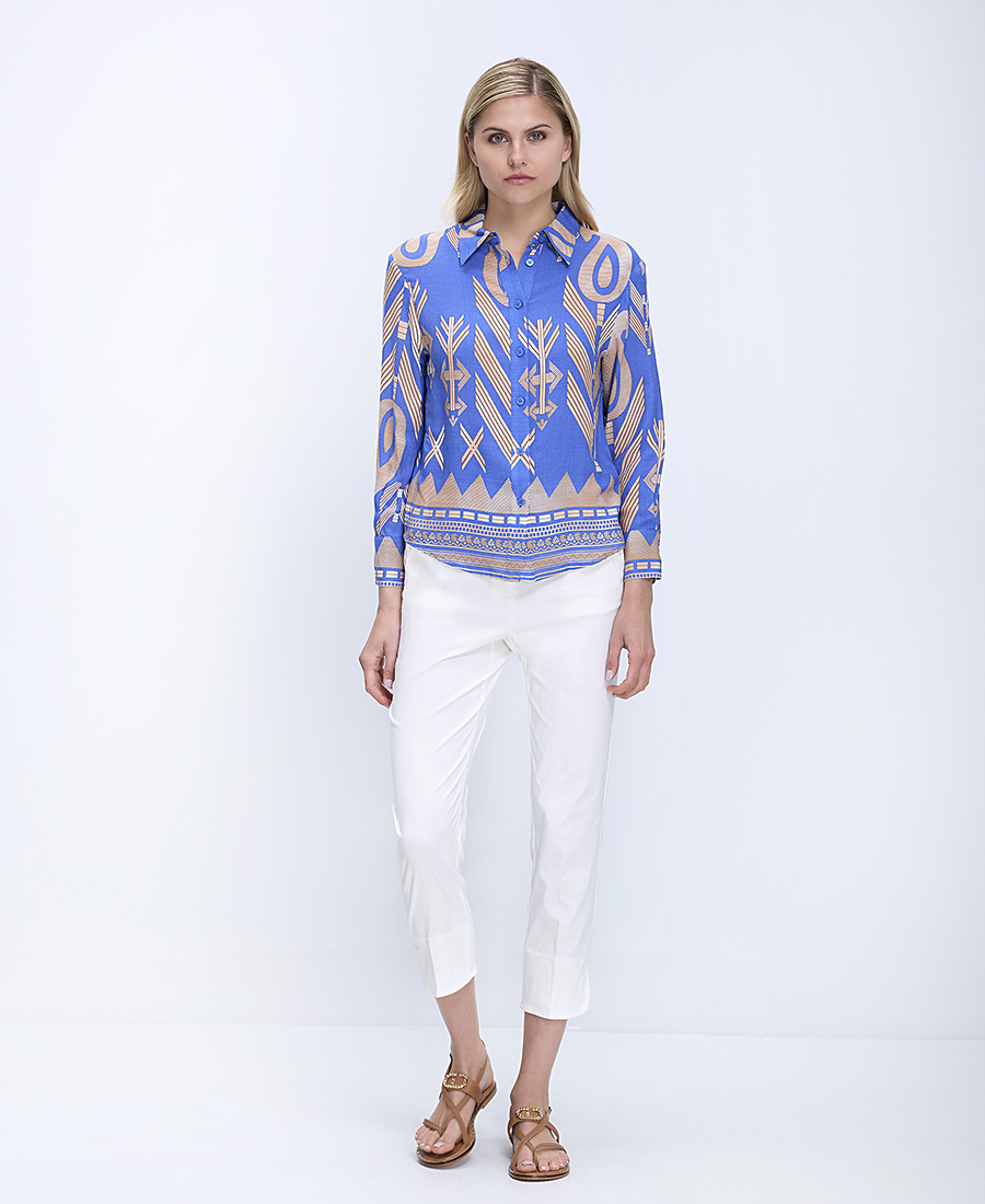 Anonyme Γυναικείο Πουκάμισο Regular Fit Με All Over Print Και Γιακά φωτογραφία