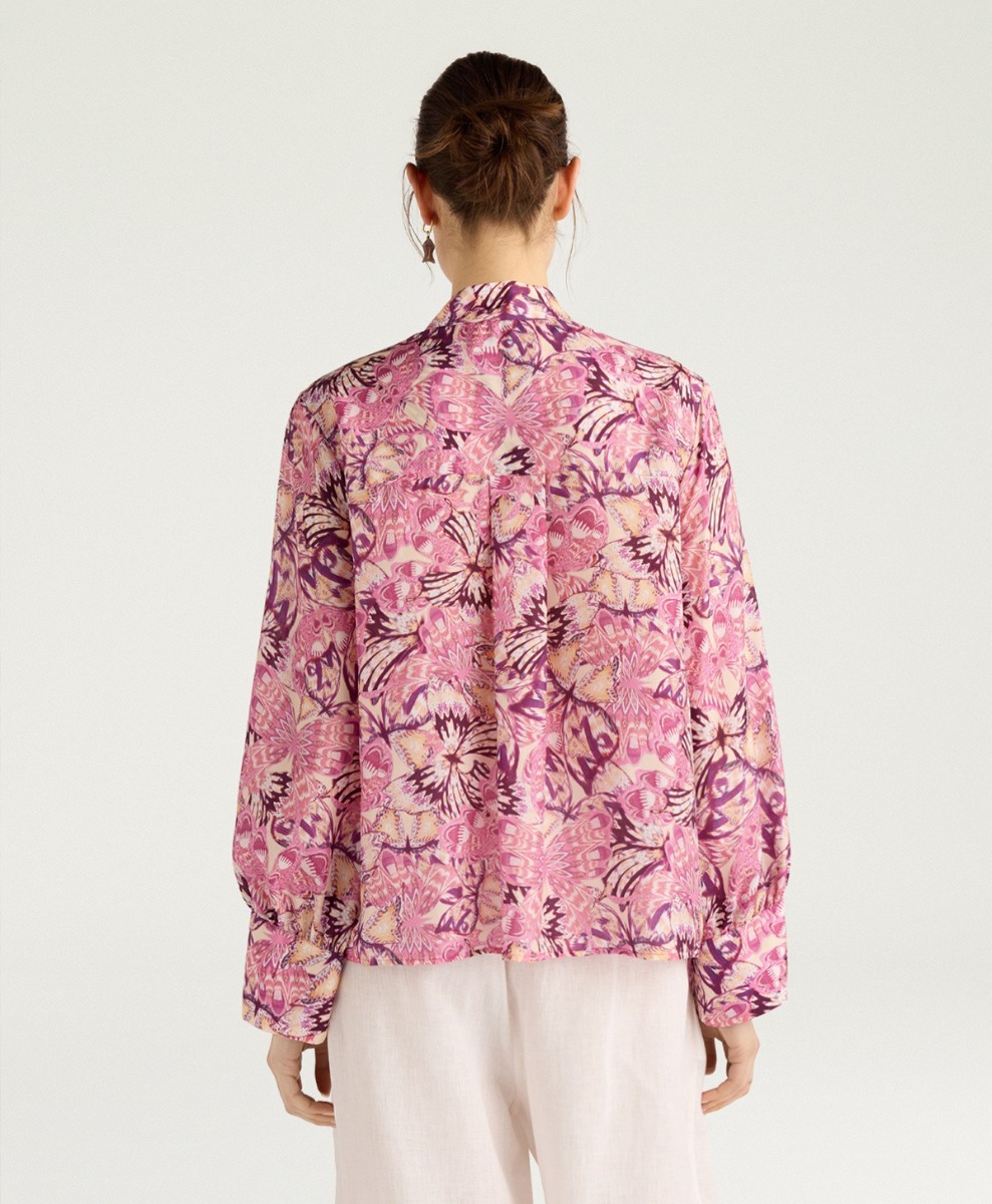 Momoni Γυναικείο Πουκάμισο Franklin Με Floral Butterfly Μοτίβο φωτογραφία