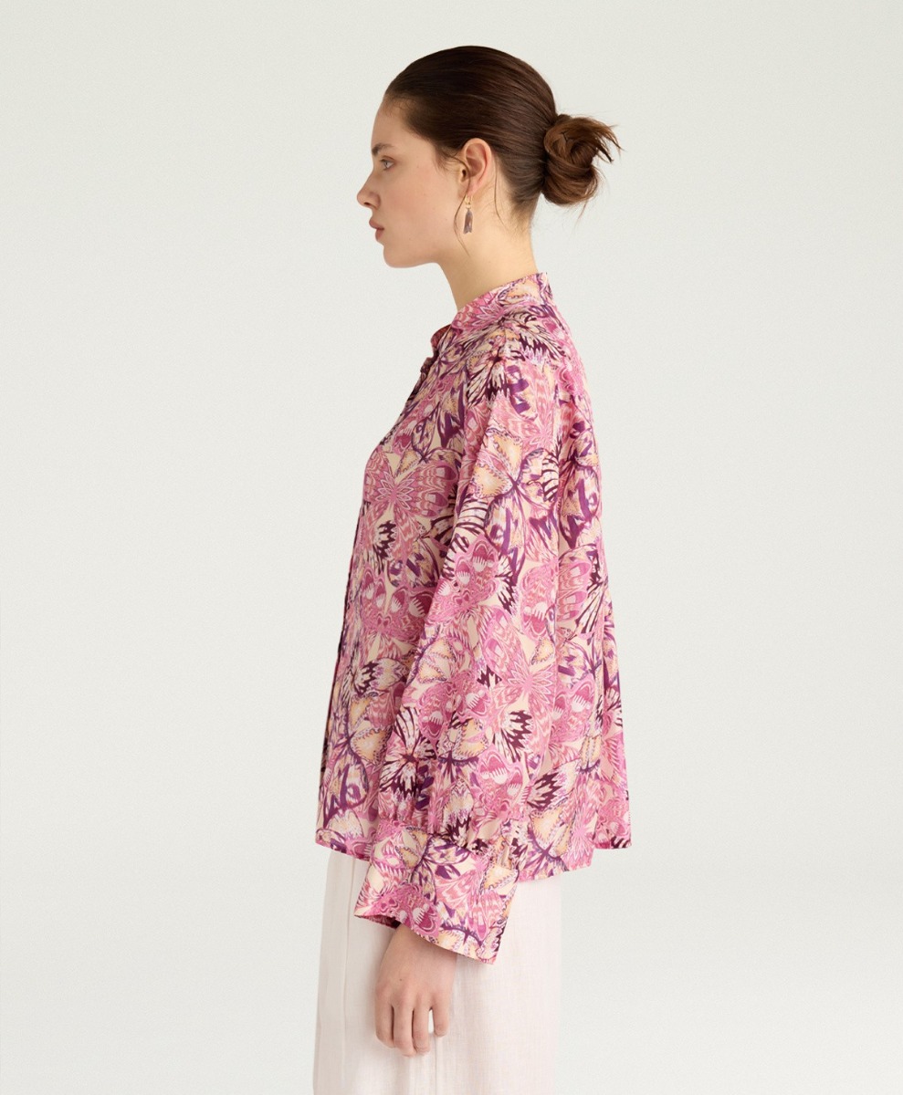 Momoni Γυναικείο Πουκάμισο Franklin Με Floral Butterfly Μοτίβο φωτογραφία