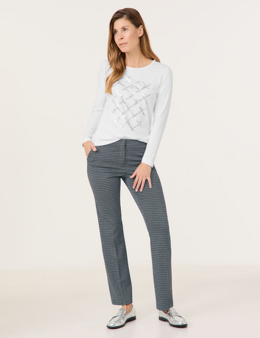 Gerry Weber Γυναικεία Μακρυμάνικη Μπλούζα με Στρασάκια και Στρογγυλή Λαιμόκοψη φωτογραφία