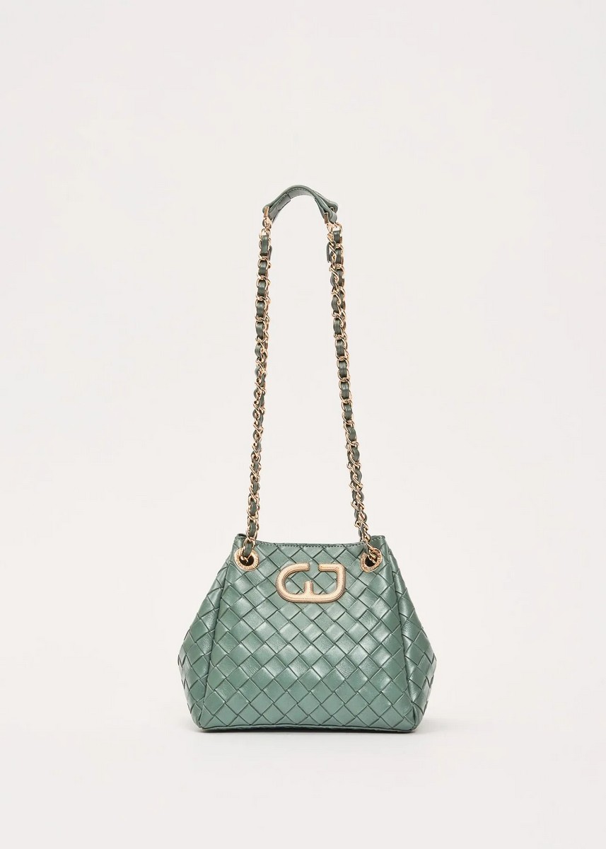 Gaudi Gaudi Γυναικεία Τσάντα Bucket Με Πλεκτό Σχέδιο Και Αλυσίδα